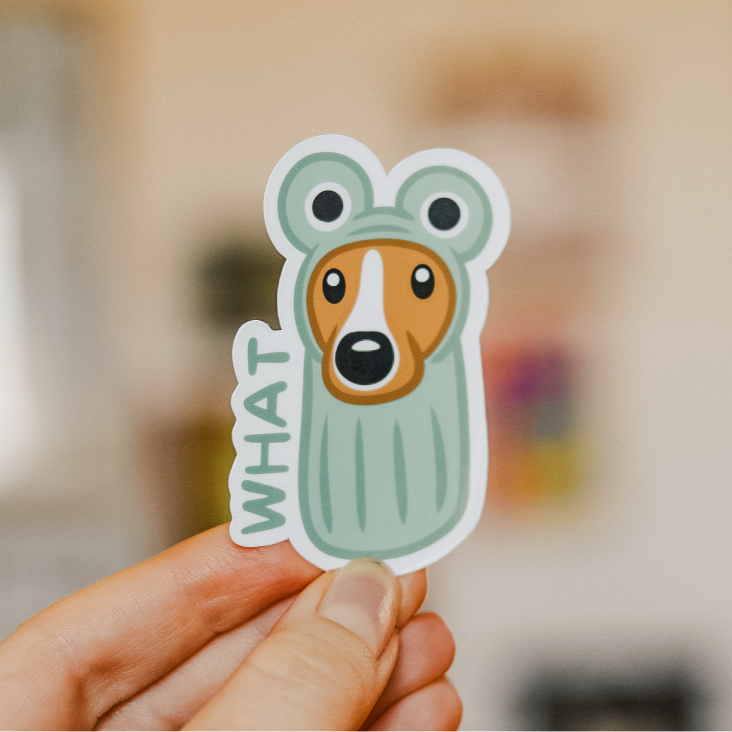 WHAT Snoodle Sticker