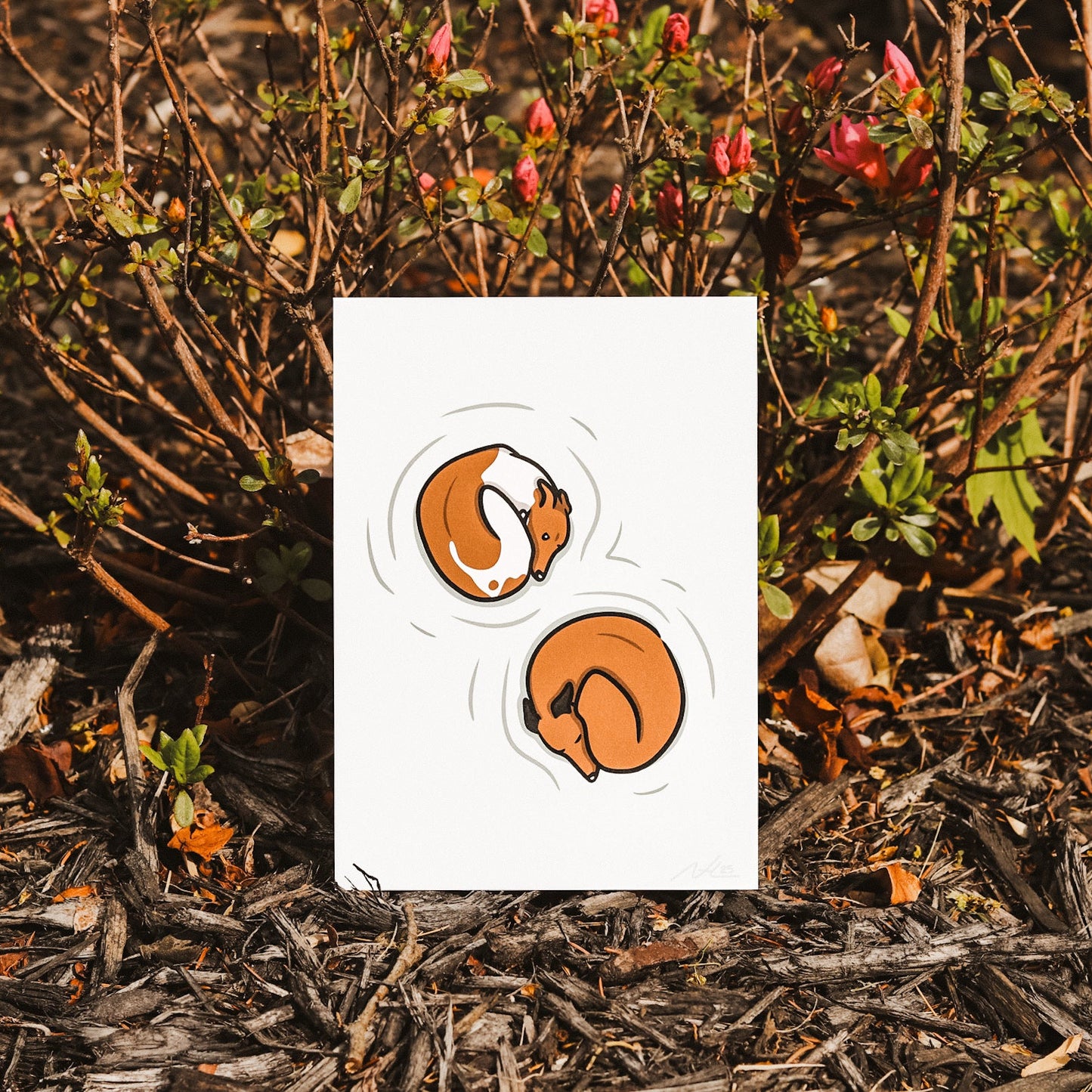 Sleeping Greyhounds Mini Print