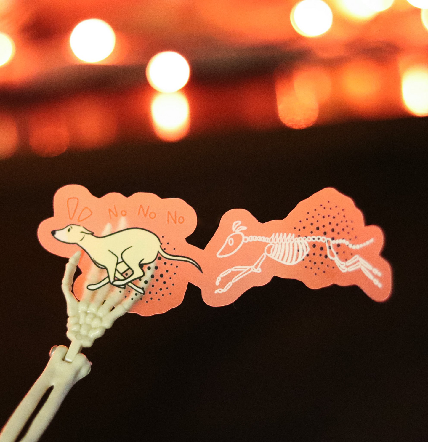 Spooky Scary Skeleton Sticker