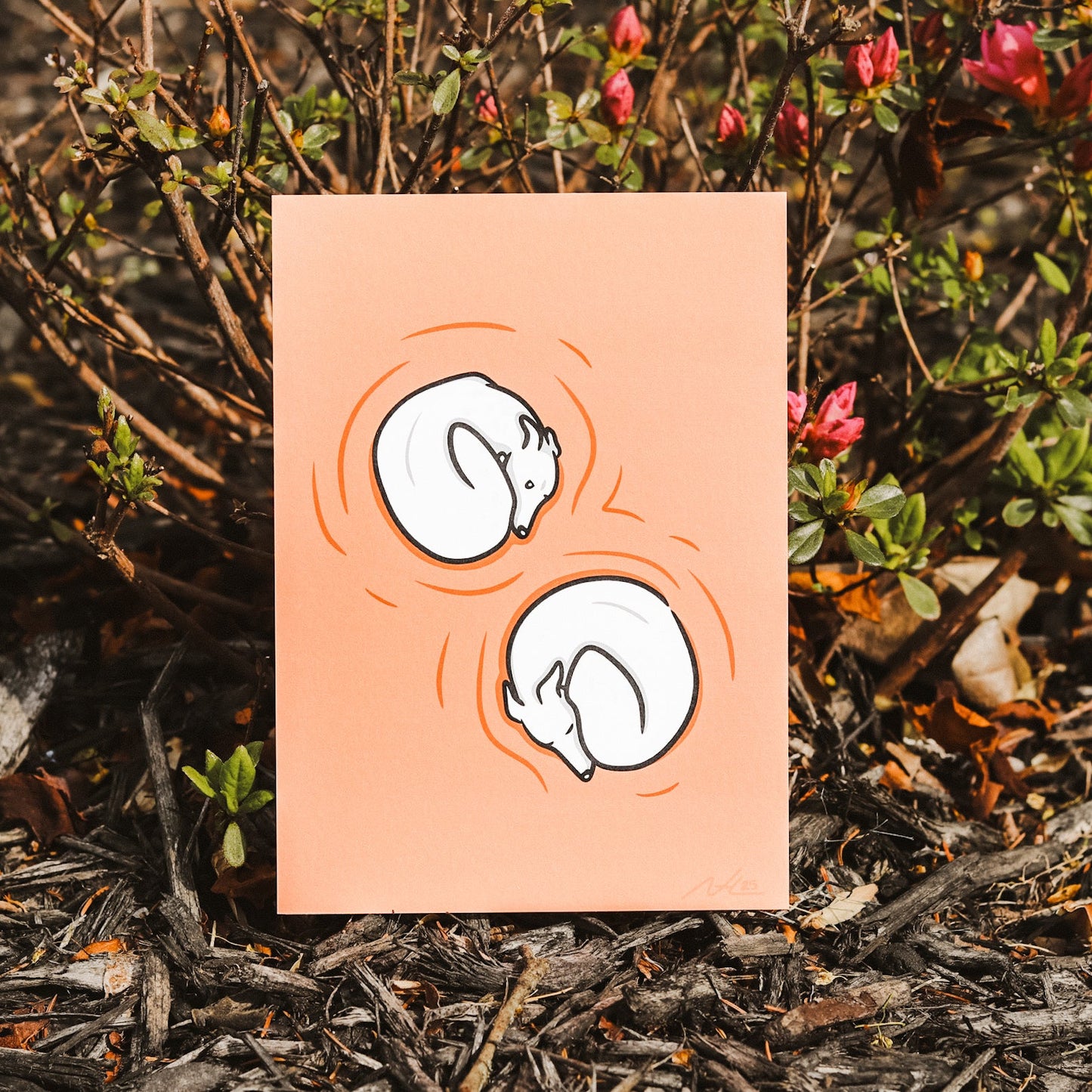Sleeping Greyhounds Mini Print