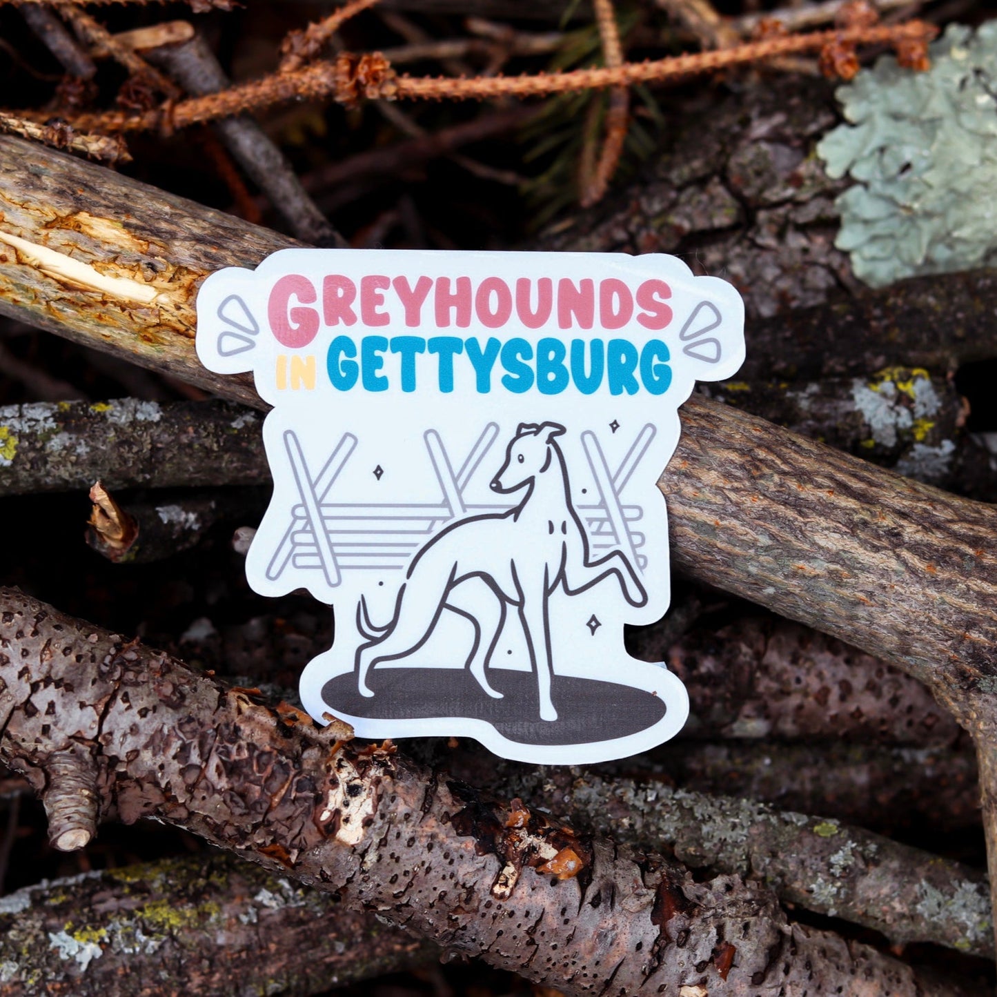 Greyhounds in Gettysburg Sticker