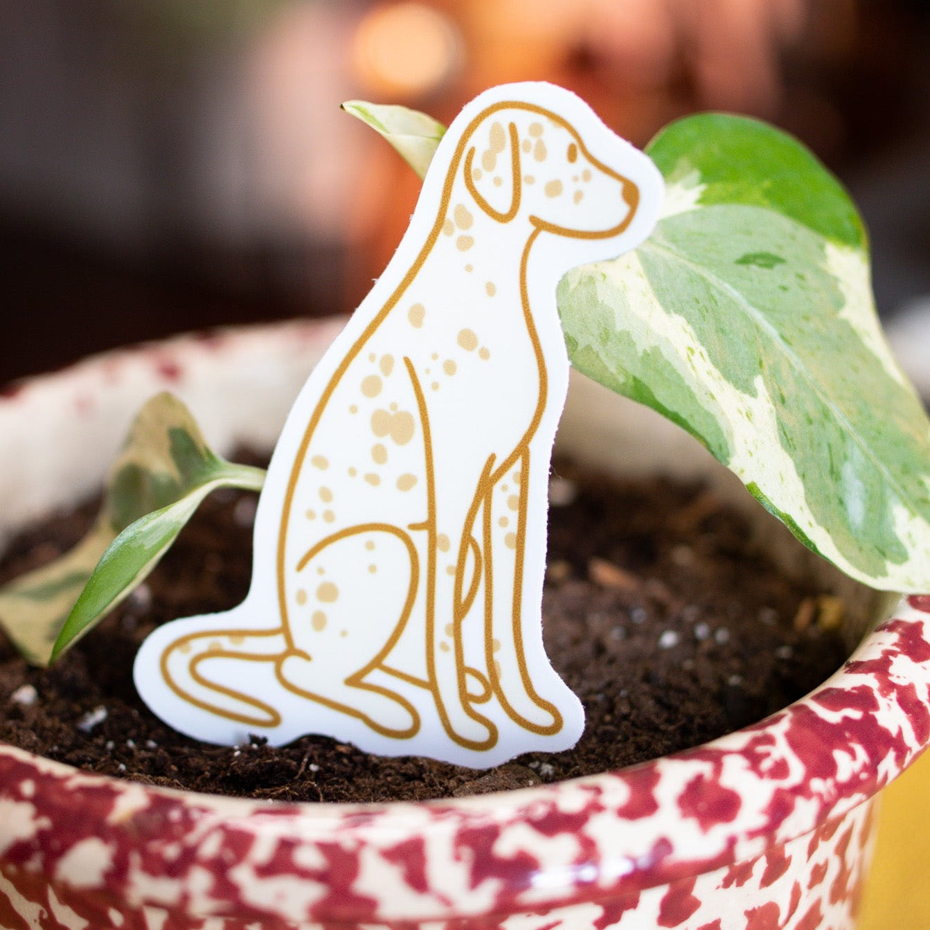 Albino Mushroom Dog Sticker