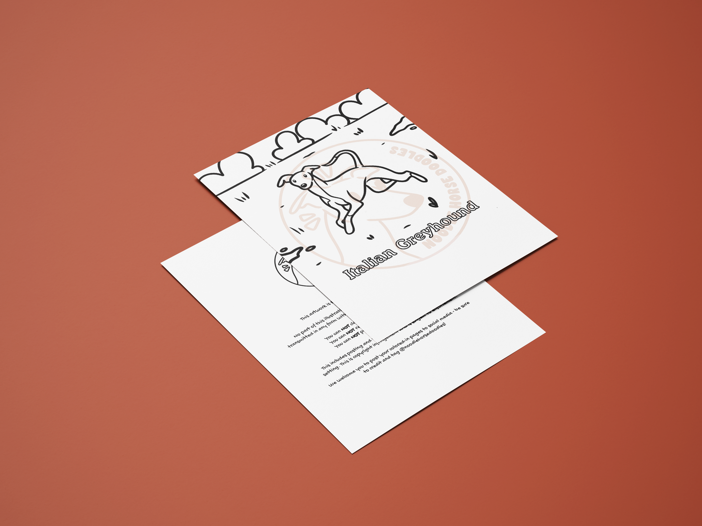 Digital Download | Sighthound Coloring Pages
