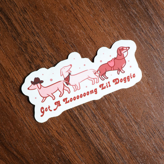 Get A Looooong Lil Doggie Mini Sticker