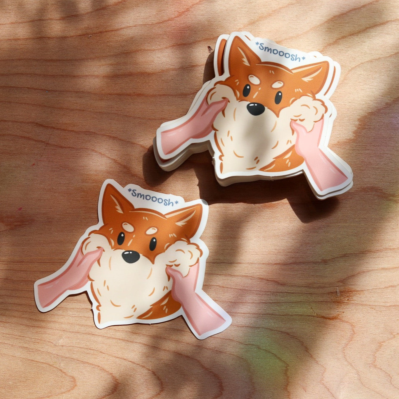 Smoosh Shiba Sticker