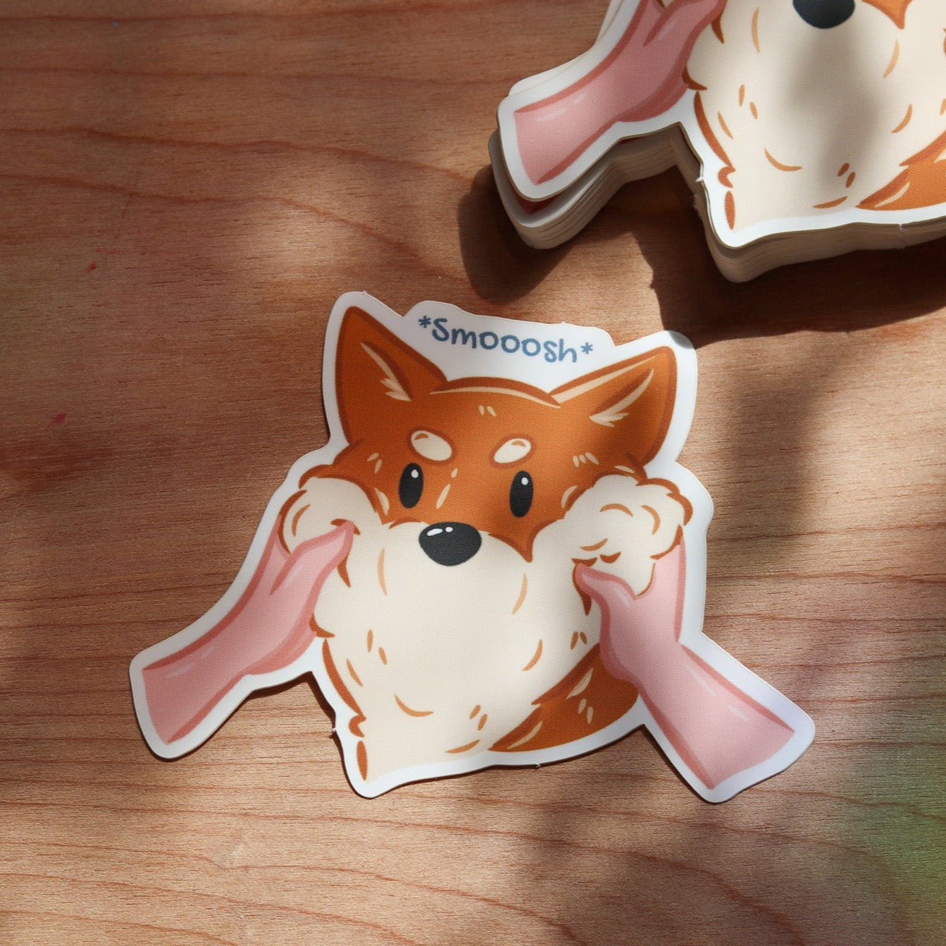 Smoosh Shiba Sticker