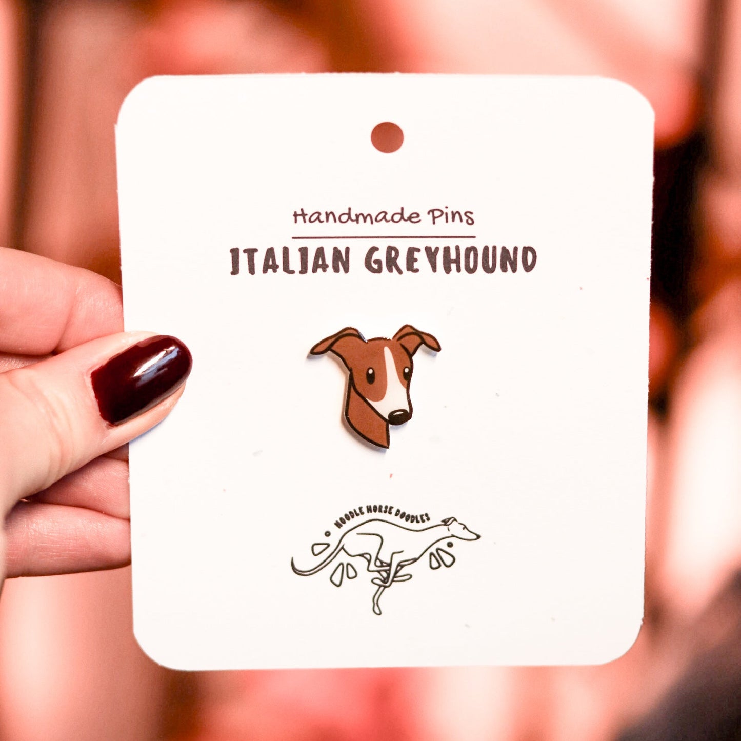 Italian Greyhound - Handmade Pin