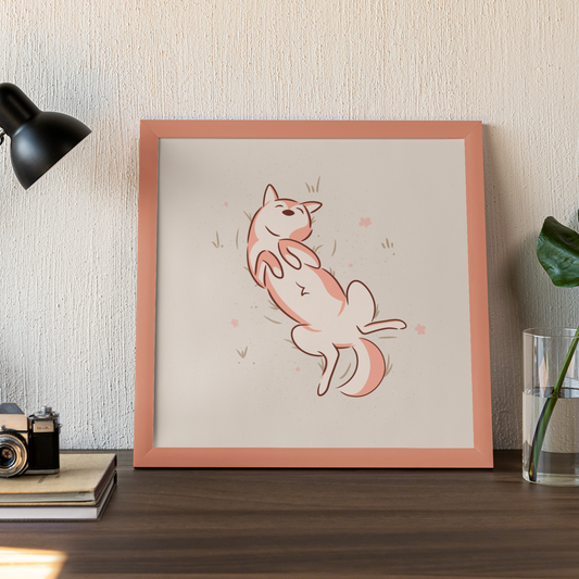 Happy Shiba | 8x8" Print